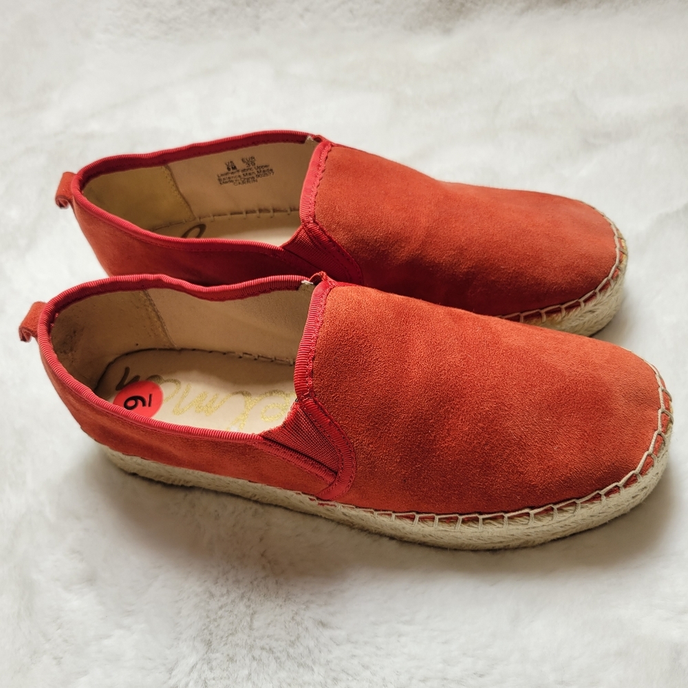 NWT SAM EDELMAN WOMEN'S RED ESPADRIELLES US 9M EU39